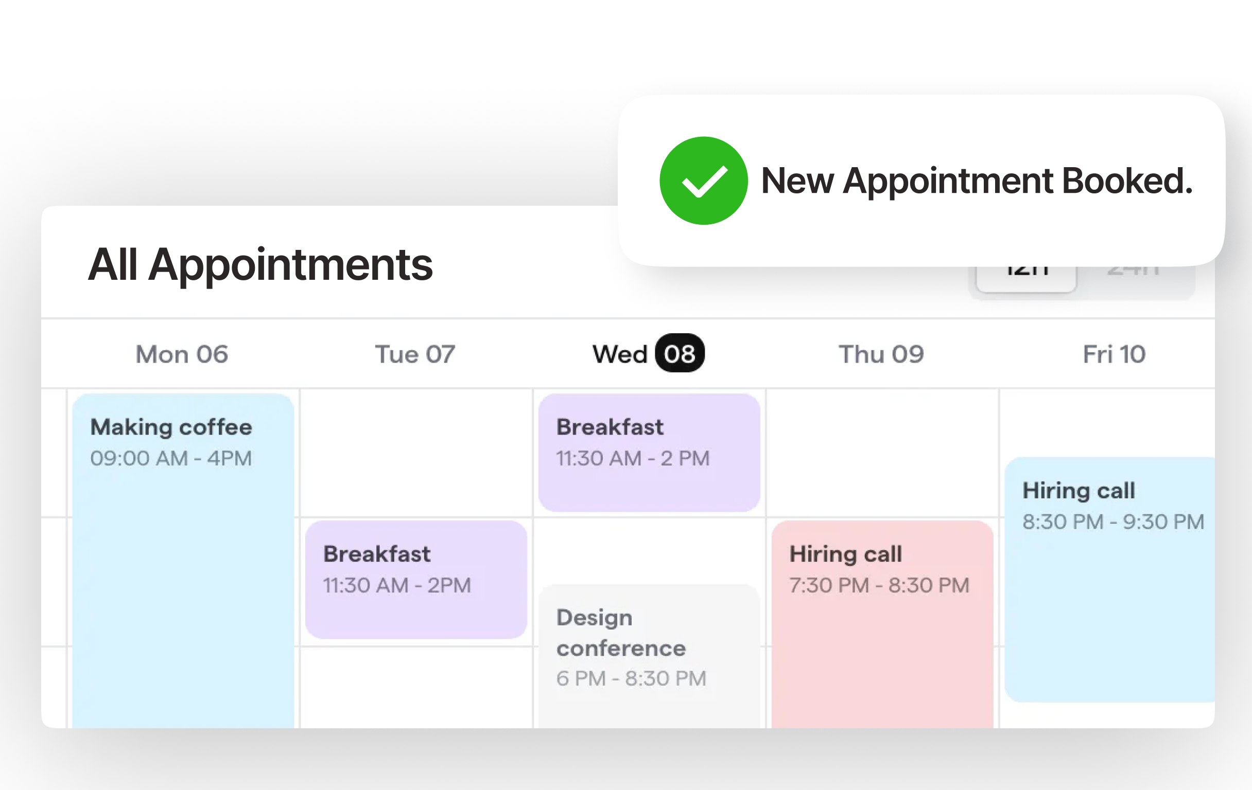 Automated appointment booking